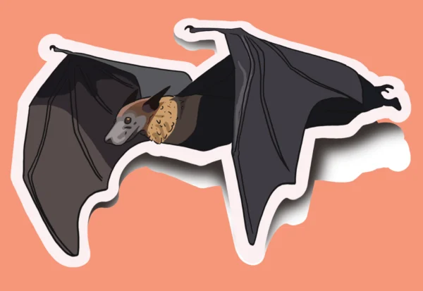 Fruit Bat Sticker
